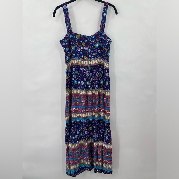 Umgee Boho Floral Tank Maxi Dress Small - Picture 12 of 12